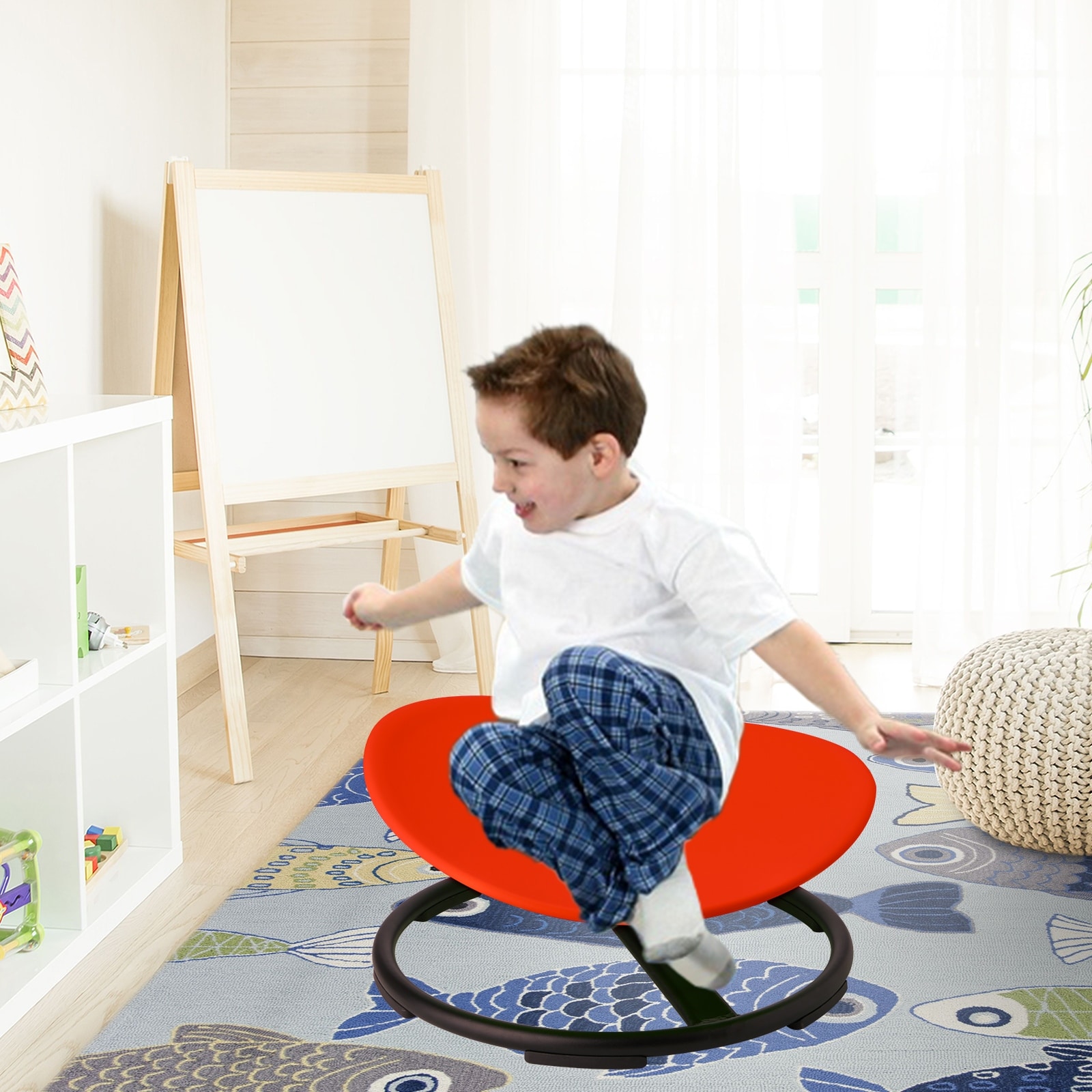 YUKOOL Round Spinning Swivel Chair Boost Balance and Coordination in Kids