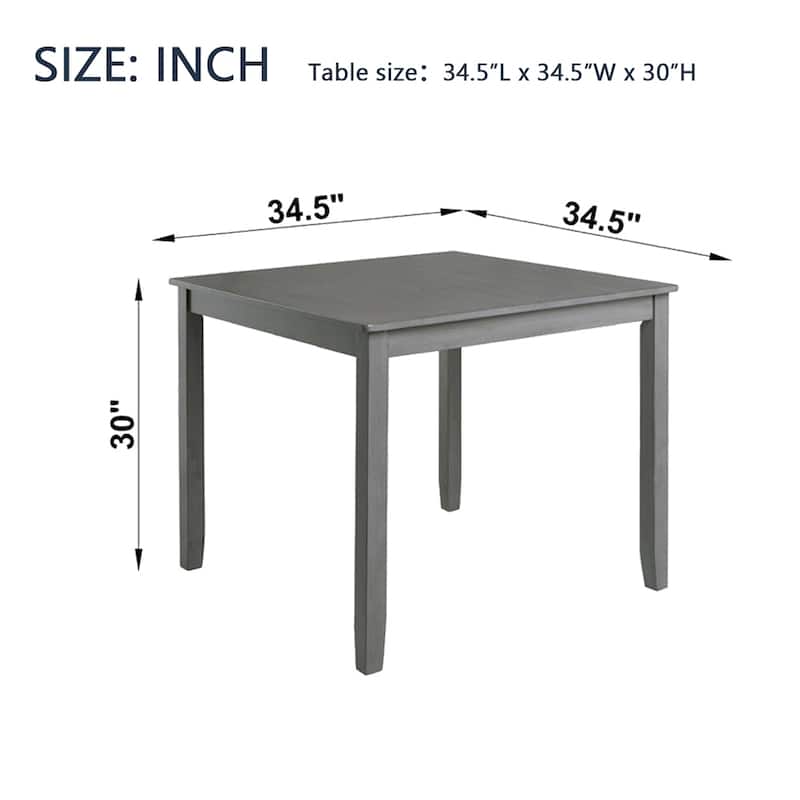 Wood Rectangular Dining Table for Small Space