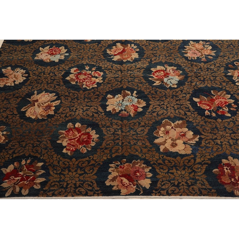 Hand Knotted Michaelian & Kohlberg Blue Tibetan 100% Wool Area Rug - 8' 2'' x 10' 5''