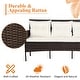 preview thumbnail 31 of 33, Costway 3PCS Patio Rattan Furniture Set 3-Seat Sofa Cushioned Table - See details