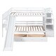 preview thumbnail 15 of 32, Multifunctional Twin over Twin Bunk Kids Bed with Storage Staircase,Slide and Drawers,Desk and Shelves
