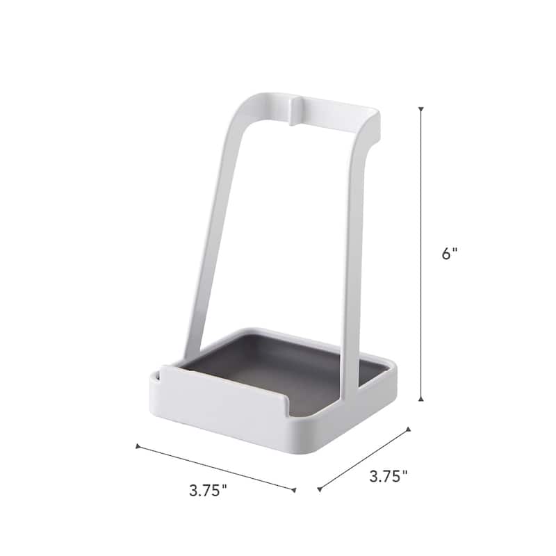 Yamazaki Home Lid and Ladle Stand, Steel - L 3.94 x W 3.94 x H 5.91 inches
