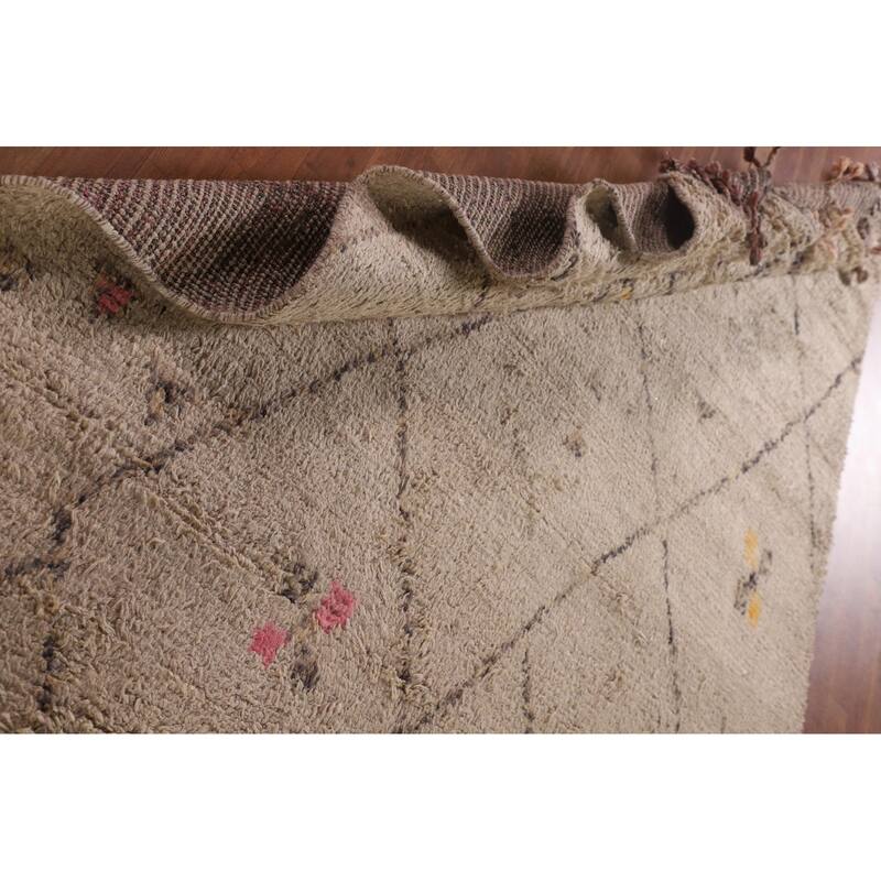 Geometric / Moroccan Style Area Rug Hand-Knotted Wool Carpet - 5'9" x 9'9"