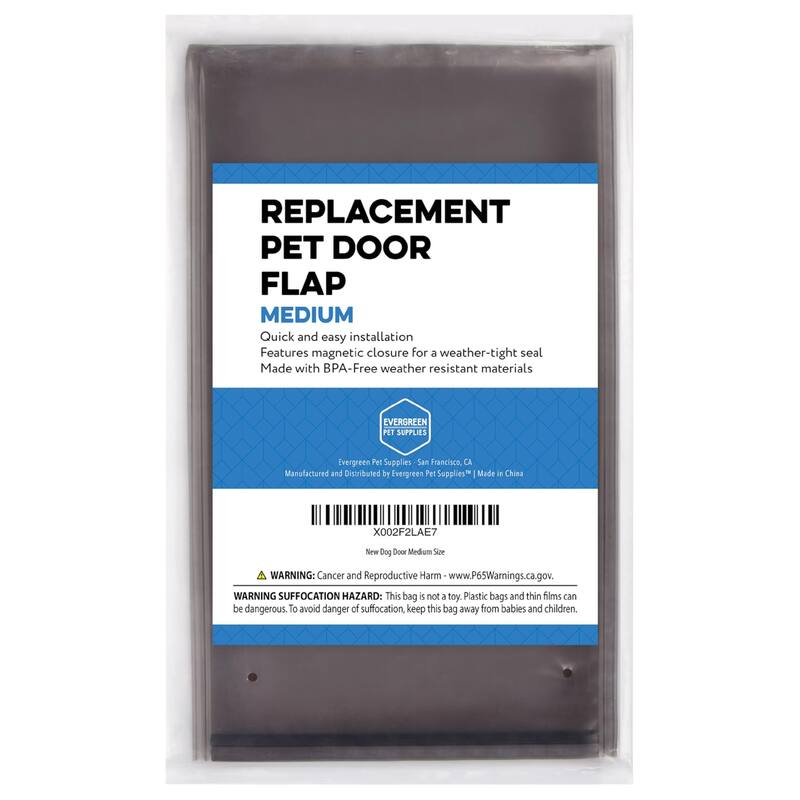 Medium Replacement Dog Door Flap Compatible with PetSafe Freedom Doggie Doors PAC11-11038 - Measures 8 1/4" x 12 1/4" - Black