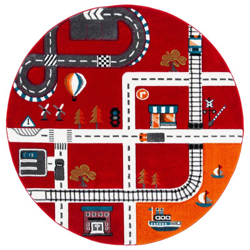 SAFAVIEH Carousel Kids Koika Neighborhood Road Rug