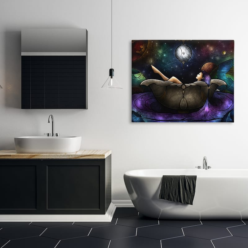 Stupell Bathing Under Moonlight Canvas Wall Art Design By Mandie Manzano