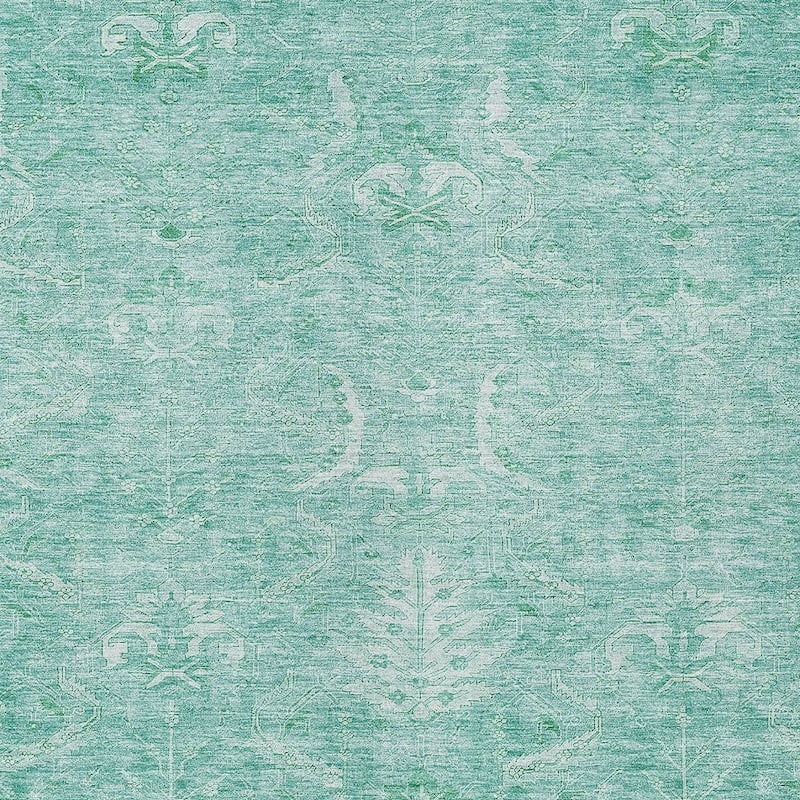 HomeRoots Damask Transitional Rectangle Outdoor Rug