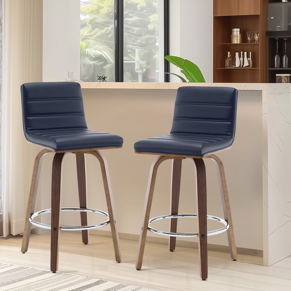 26"/29" Faux Leather Swivel Bar/Counter Stools, Set of 2/3