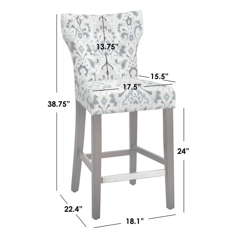 Simple Living 24-inch Langdon Upholstered Stools (Set of 2)