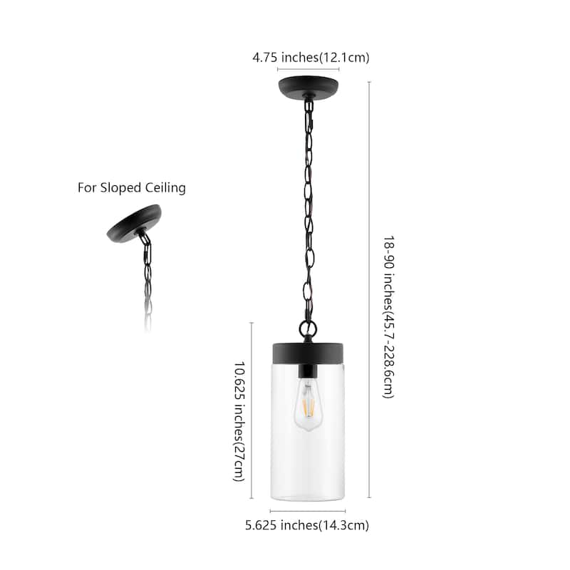 SAFAVIEH Lighting Lianne Outdoor Pendant - 6"W x 6"D x 90"H