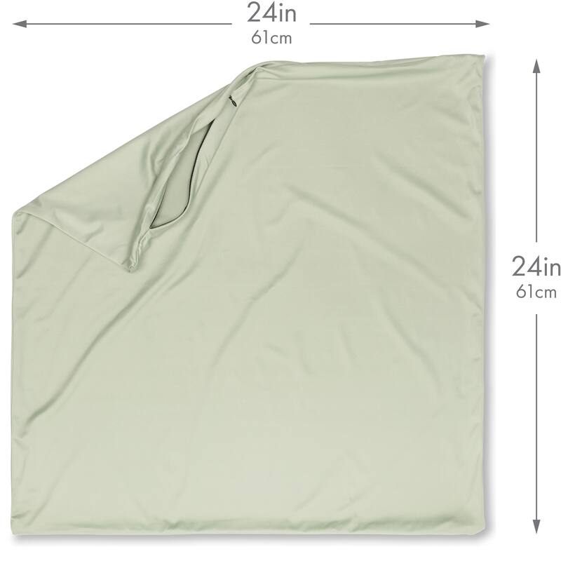 Throw Pillow Cozy Soft Microbead Cadet Grey: 1 Pc