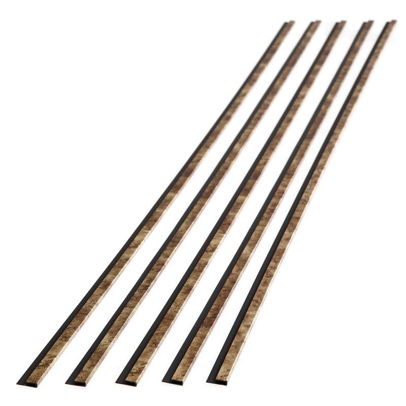 FASÄDE 47 in. Decorative Vinyl J Trim in Bermuda Bronze (5 Pack) - 5 Pack - 5 Pack