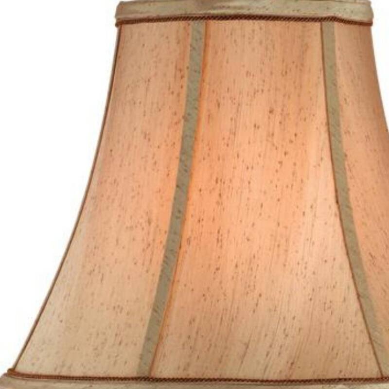 Brown Metal Urn Table Lamp with Drum Fabric Shade 3 Way Switch - 17” x 17” x 31” (D x W x H)