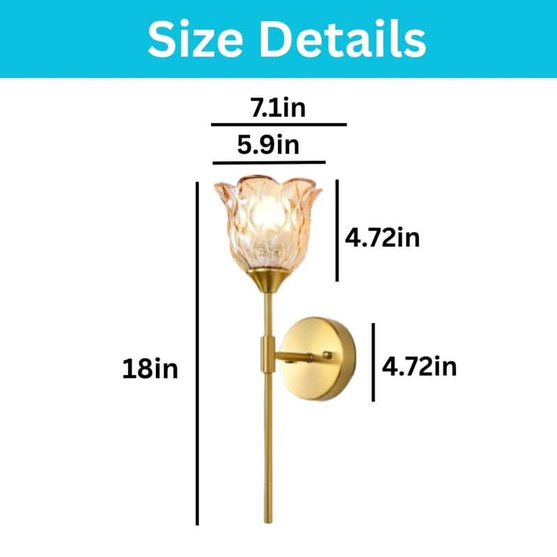 2 Pack light fixture gold battery operated wall sconce metal wall light
