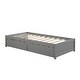 preview thumbnail 6 of 15, Twin Bed with 2 Drawers Solid Wood No Box Spring Needed Grey Platform Bed