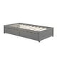 preview thumbnail 5 of 21, Twin Platform Bed with 2 Drawers, Solid Wood Storage Platform Sofa Bed Frame for Living Room & Bedroom, No Box Spring Needed