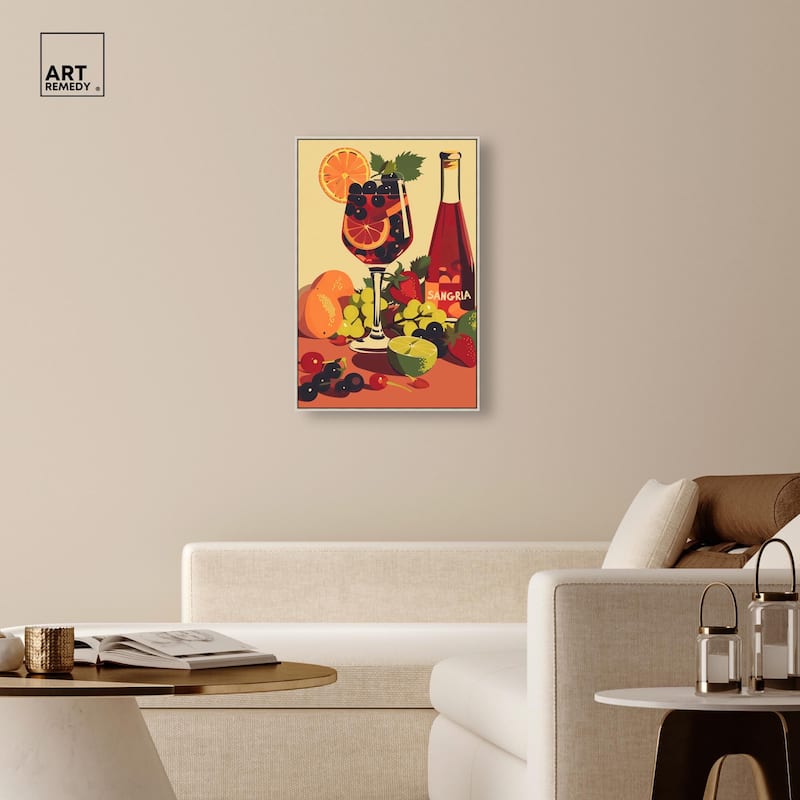 Sangria Drink Canvas by Art Remedy