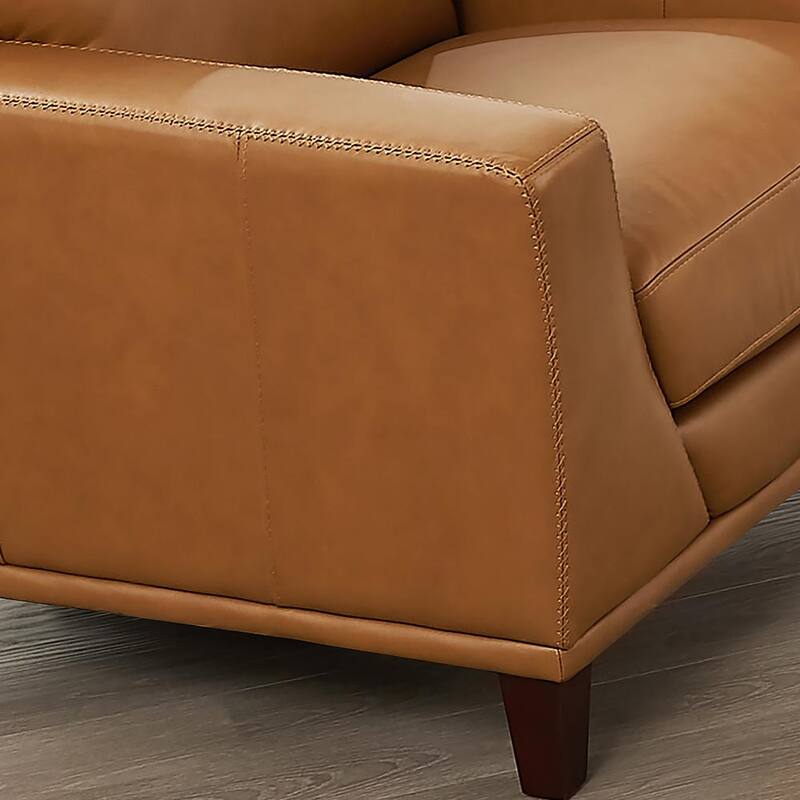Hydeline Soma Top Grain Leather Chair With Feather, Memory Foam and Springs