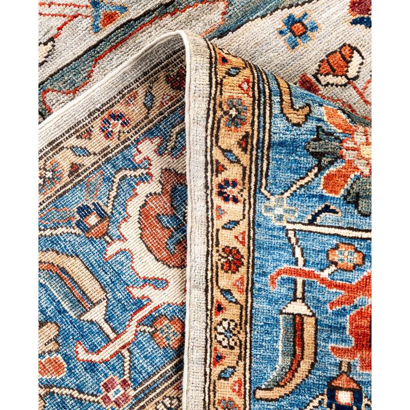 Serapi One-of-a-Kind Hand-Knotted Area Rug - Ivory - 7' 10" x 9' 11"