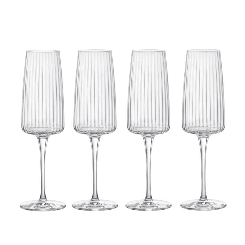 Bormioli Rocco Set of 4 Exclusiva Prosecco Glasses - 8.5 oz - 8.5 oz
