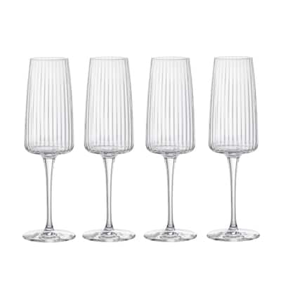 Bormioli Rocco Set of 4 Exclusiva Prosecco Glasses - 8.5 oz