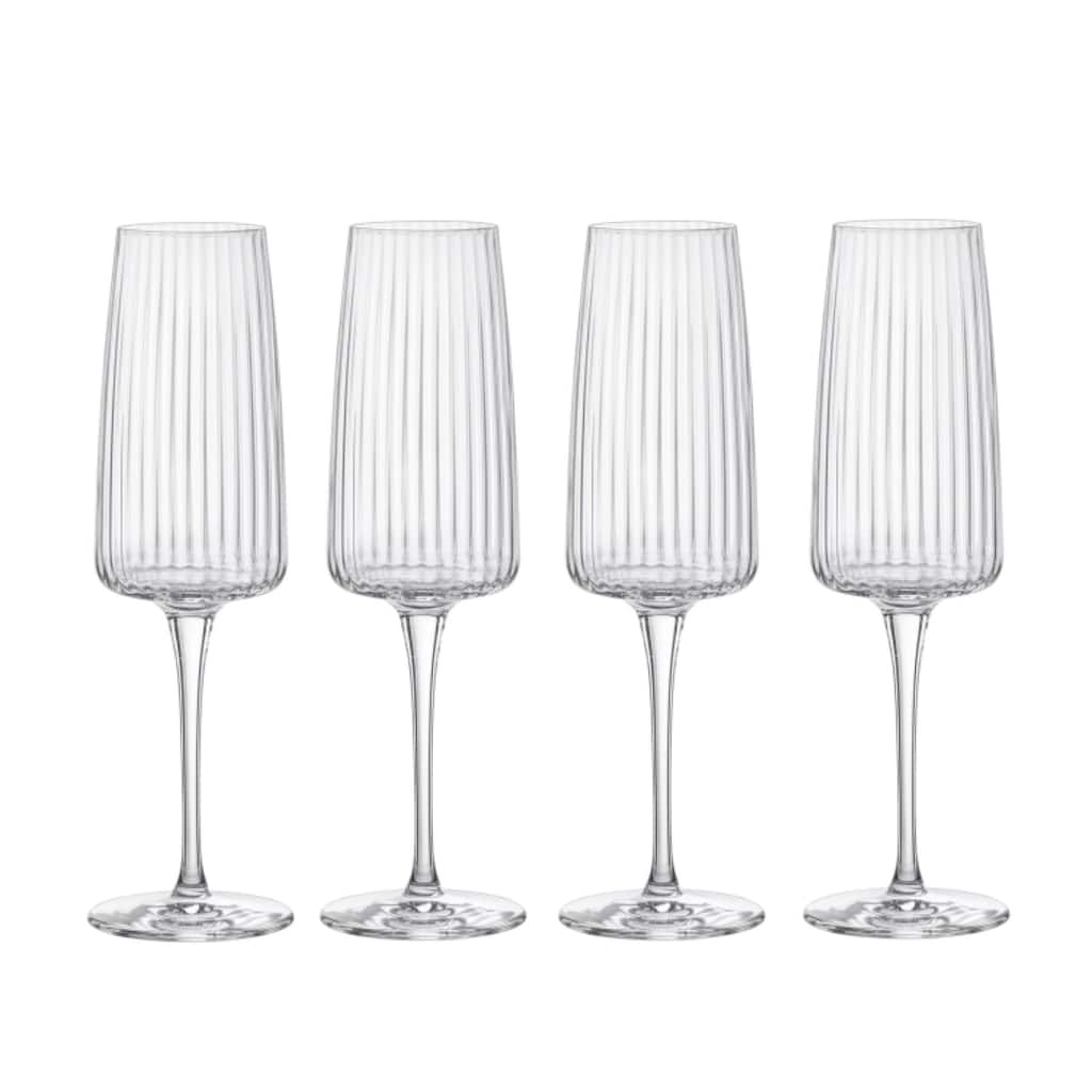 Bormioli Rocco Set of 4 Exclusiva Prosecco Glasses - 8.5 oz