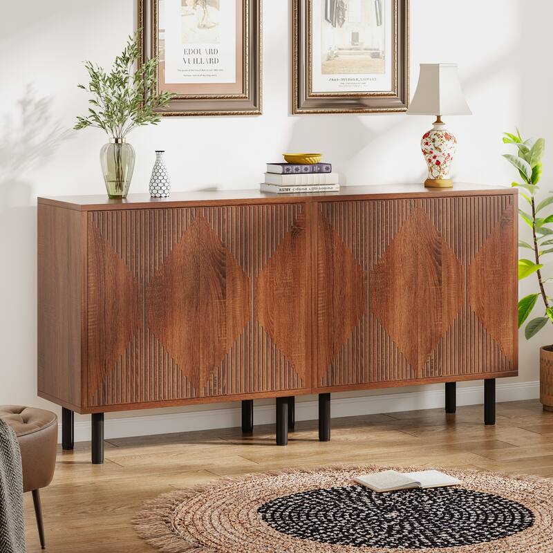 58 Inches Sideboard Buffet Cabinet with Doors Freestanding Storage Cabinet