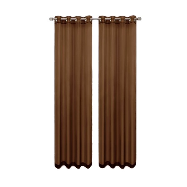 Shop Moshells 84 Quot Grommet Sheer Curtain Brown Free