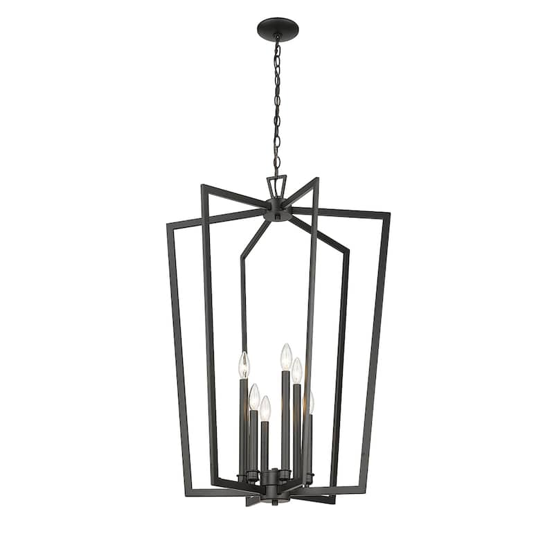 Millennium Lighting Lizabeth 6 Light Chandelier Ceiling Fixture in Matte Black