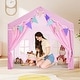 preview thumbnail 10 of 28, EROMMY Kids Tent Playhouse with LED Star Lights and Padded Mat, Large Indoor Toddler Tent for Boys and Girls.