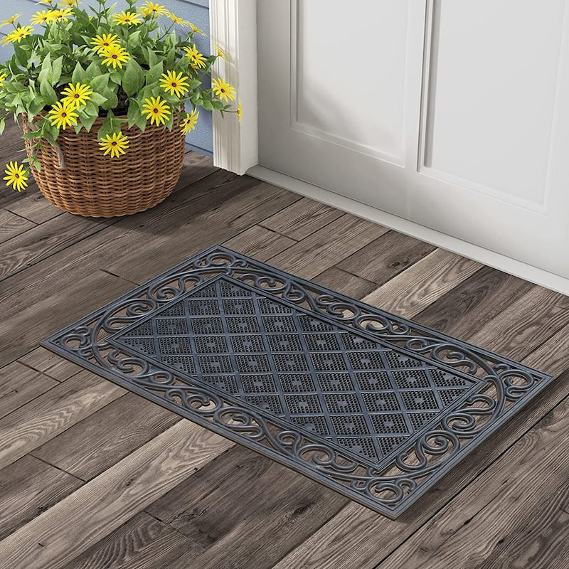 A1HC Welcome Rubber Pin Mat Beautifully Hand Finished Doormat