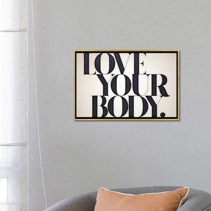 iCanvas "Love Your Body" by 33 Broken Bones Framed Canvas Print
