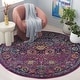 preview thumbnail 7 of 15, SAFAVIEH Granada Meagan Distressed Vintage Boho Oriental Rug 3' Round - Fuchsia/Multi - Round