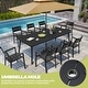 preview thumbnail 4 of 67, Pellebant Patio Dining Table Rectangular Aluminum Outdoor Table