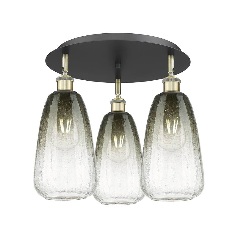 Innovations Lighting Endless Possibilities Ballston - Brookhaven Almond - 3 Light 18" Flush Mount