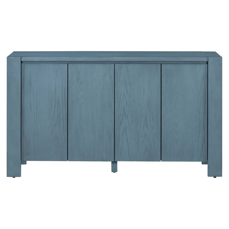 Retro 4 Door Dining Cabinet with Aged Finish