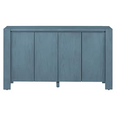 Retro 4 Door Dining Cabinet with Aged Finish
