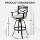 preview thumbnail 6 of 18, Outdoor Cast Aluminum Sunbrella Swivel Bar Stools Patio Bar Height Barstools with Back