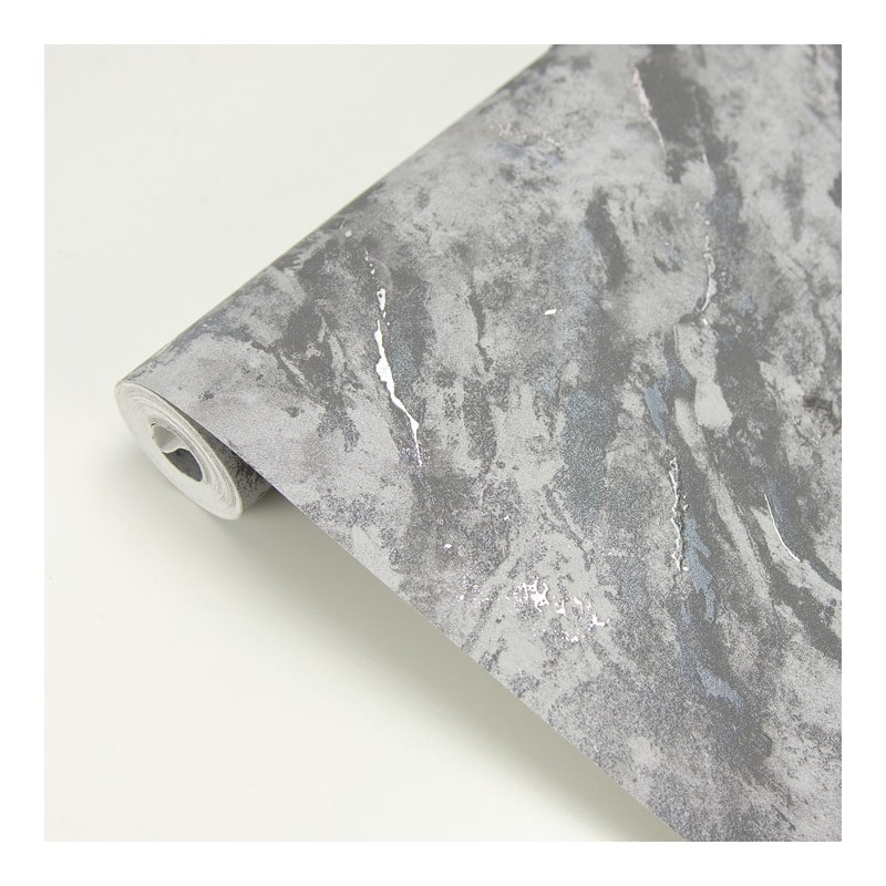 Brewster Titania Pewter Marble Texture Wallpaper - 27.5 x 396 x 0.025