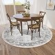 preview thumbnail 24 of 39, Addison Sterling Distressed Border Power Loomed Area Rug 8' x 8' - Dove
