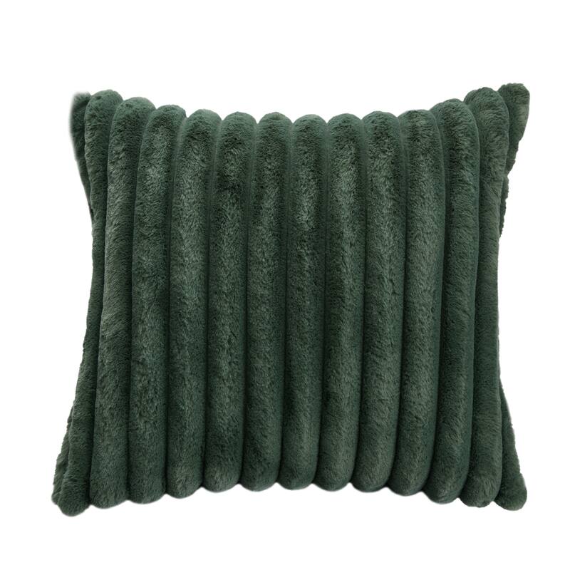 Faux Fur Decorative Throw Pillows for Couch & Bed (Set of 2)