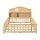 preview thumbnail 7 of 12, Full Montessori Floor Bed with Bookcases & Blackboards for Kids and Teens, Natural