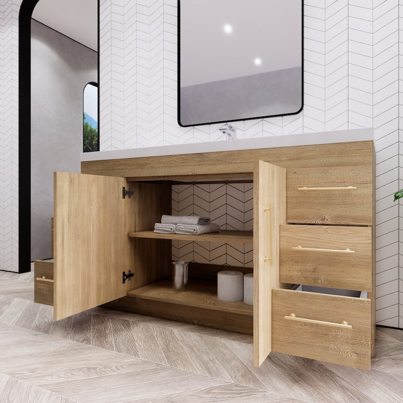 Eliza 60'' Freestanding Vanity with Single Sink
