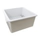 preview thumbnail 3 of 10, Highpoint Collection 16 Inch Square Fine Fireclay Kitchen Prep or Bar Sink - 18 x 18 x8.5 inches