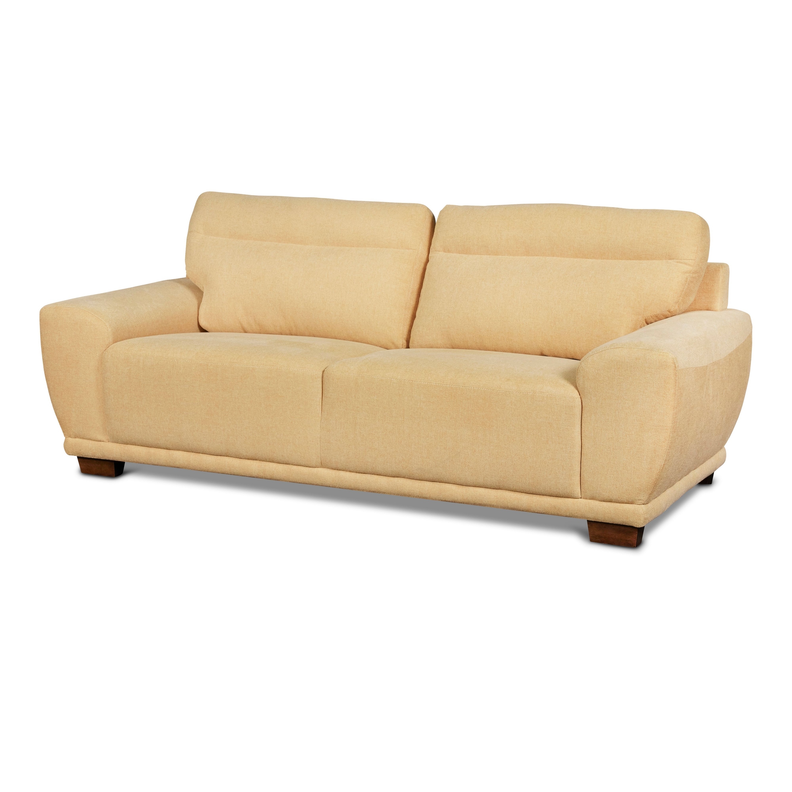 New Classic Home Bolero Modern 84-inch Polyester Sofa, Sun Yellow, by New Classic Furniture