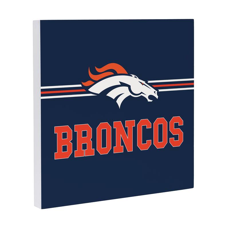 Denver Broncos Wooden Door Decor Wall Sign - Multi-Color