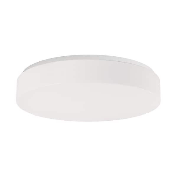 slide 1 of 1, Maxim 57552 Mint 15" Wide LED Flush Mount Drum Ceiling Fixture White