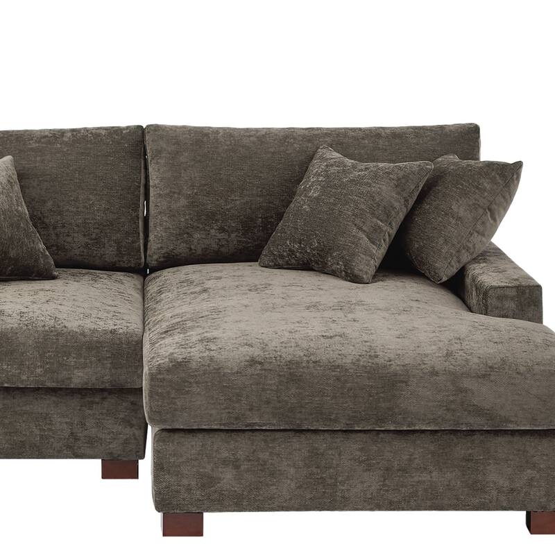 Oversized Modern Chenille Modular Sectional Sofa with Chaise