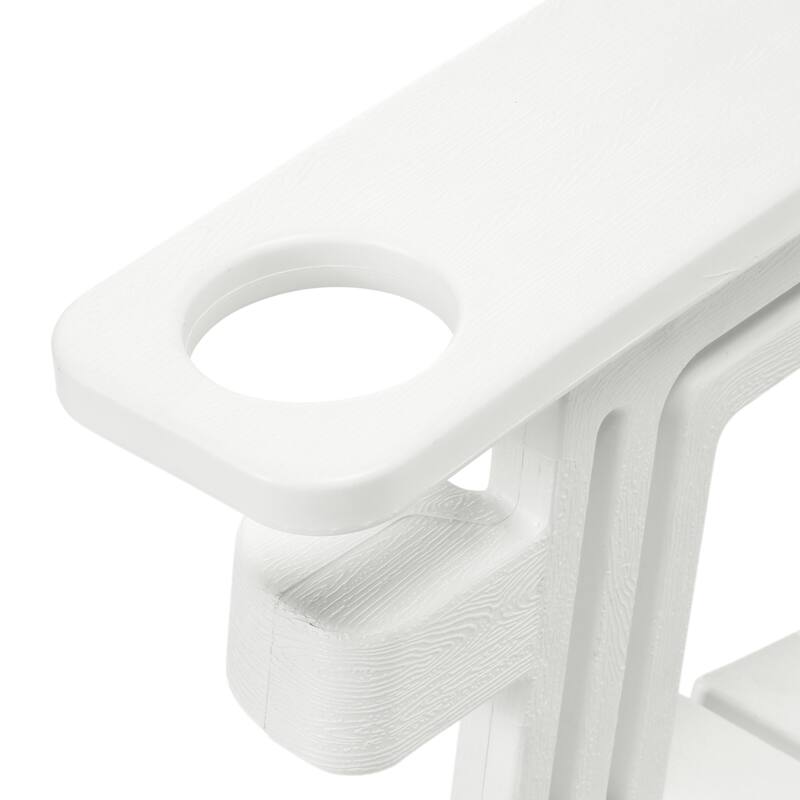 Coastline Outdoor Poly Adirondack Chair with Side Table