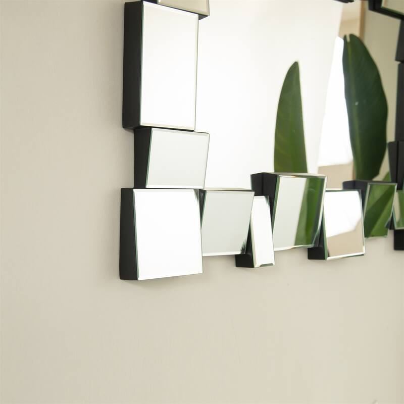 30" Geometric Square Wall Mirror